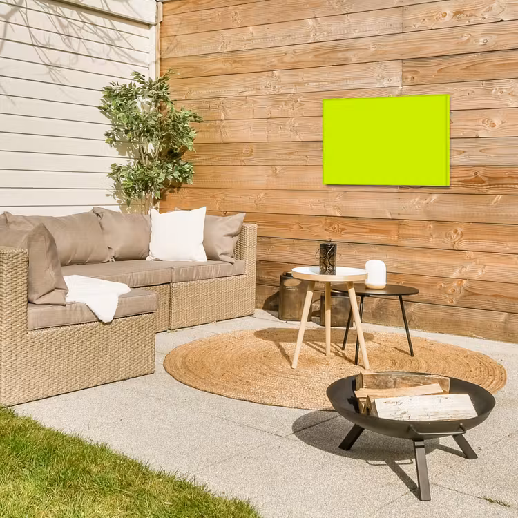 Electric - Lemon - Geel Tuinposter op houten frame 2 cm dik klein 845 -sfeer2