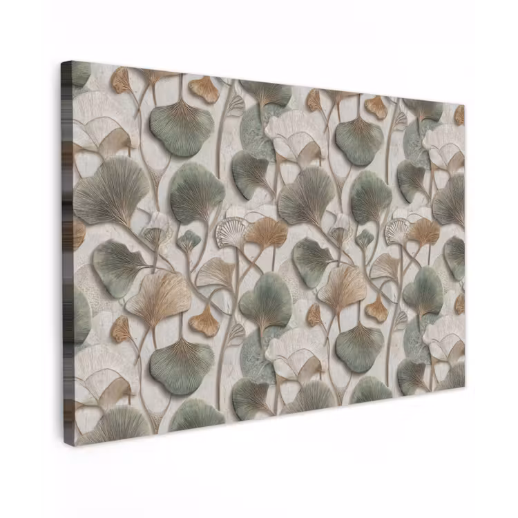 Elegant - Bladeren - Groen Tuinposter op houten frame 2 cm dik klein 845 -3d