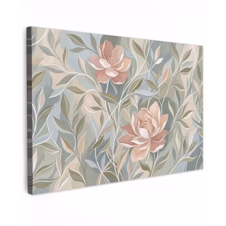 Elegant - Romantiek - Roze Tuinposter op houten frame 2 cm dik klein -3d
