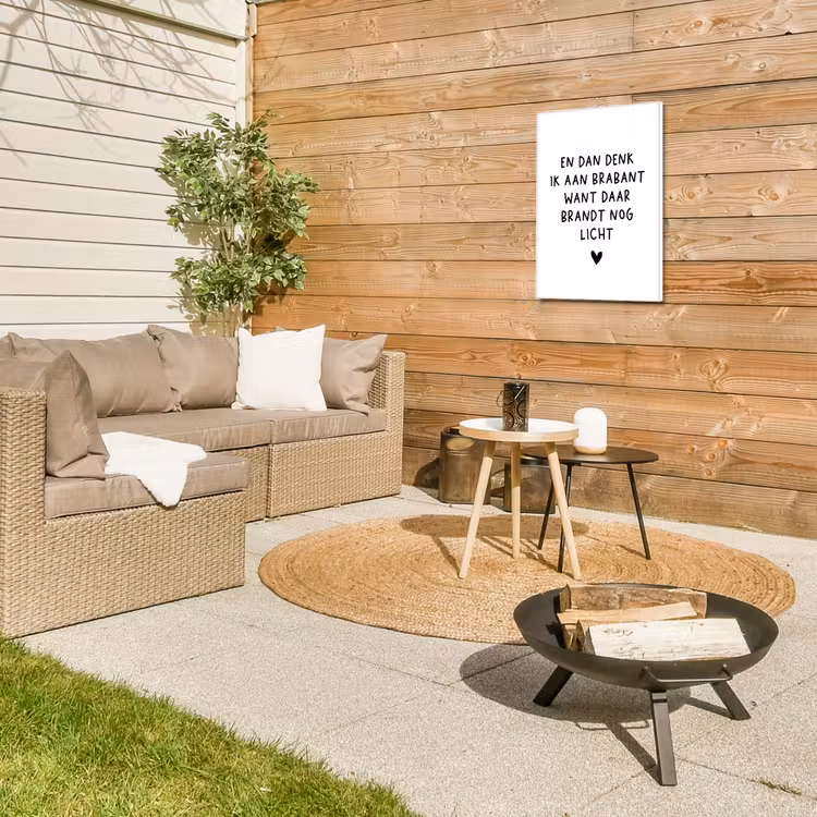 En dan denk ik aan Brabant - Quotes - Spreuken - Guus Meeuwis Tuinposter op houten frame 2 cm dik klein -sfeer2