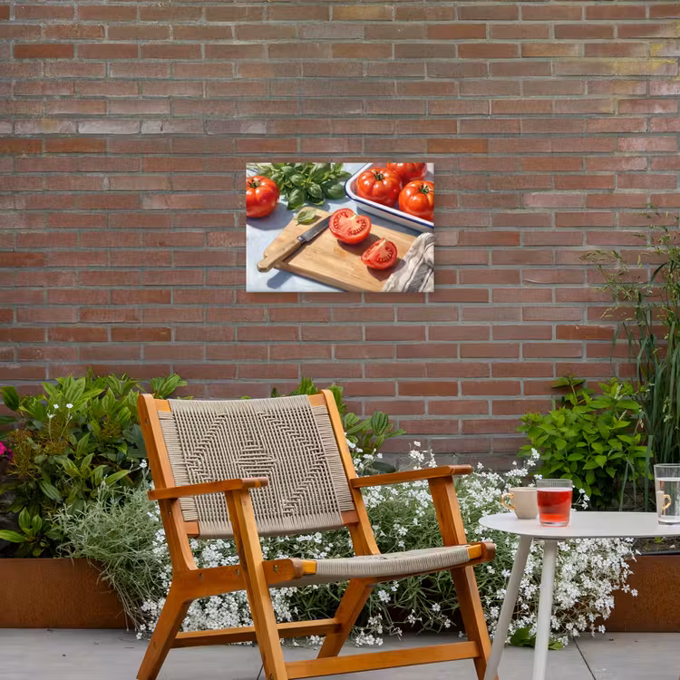 Eten - Keuken - Ingrediënten - Stillleven - Rood Tuinposter op houten frame 2 cm dik klein -sfeer3