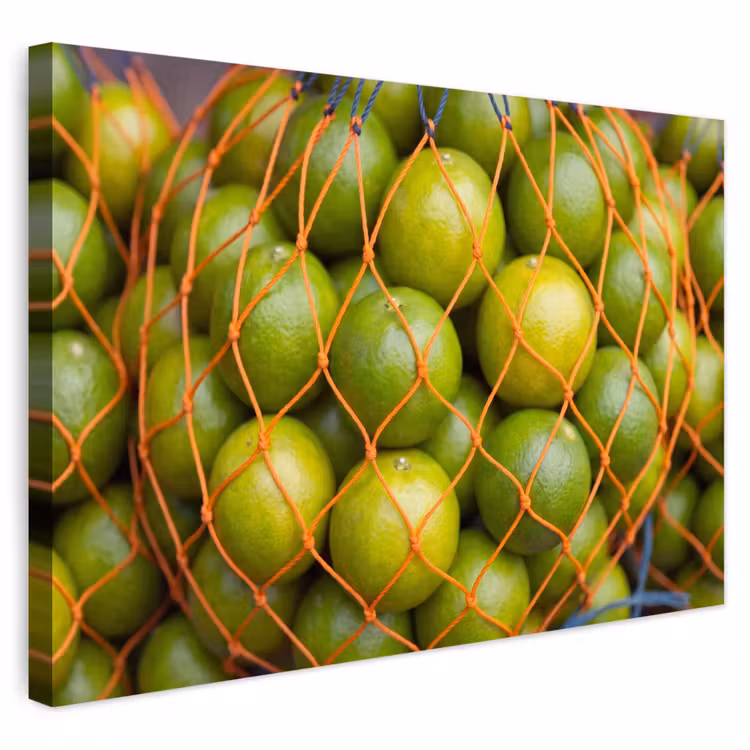 Eten - Net - Groen - Markt Tuinposter op houten frame 2 cm dik klein -3d