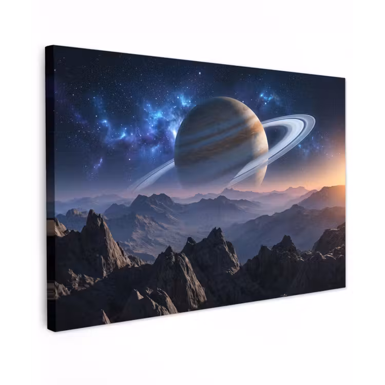 Fantasy - Kosmos - Landschap Tuinposter op houten frame 2 cm dik klein -3d