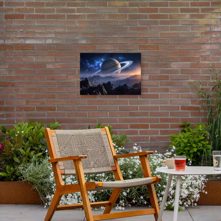 Fantasy - Kosmos - Landschap Tuinposter op houten frame 2 cm dik klein -sfeer3