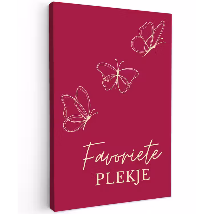 Favoriete plekje met Vlinders Tuinposter op houten frame 2 cm dik klein -3d