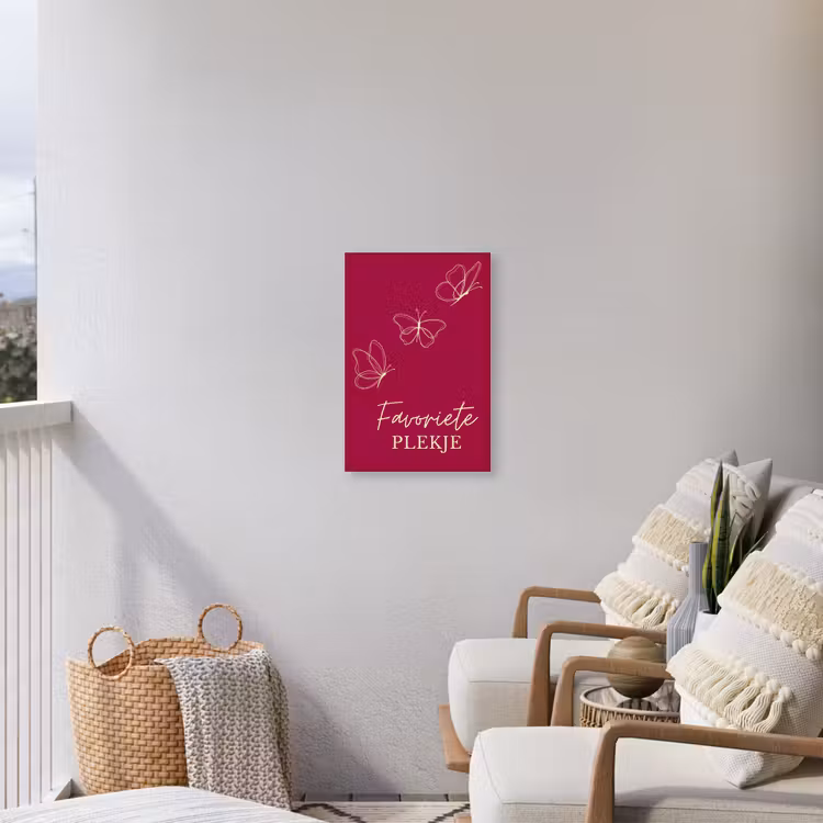 Favoriete plekje met Vlinders Tuinposter op houten frame 2 cm dik klein -sfeer1