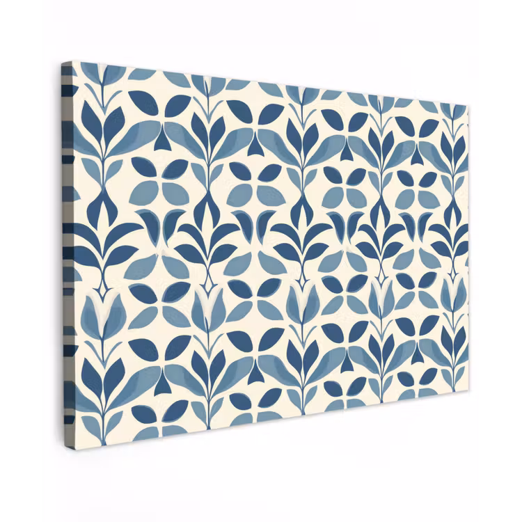 Flora - Modern - Blauw Tuinposter op houten frame 2 cm dik klein 845 -3d