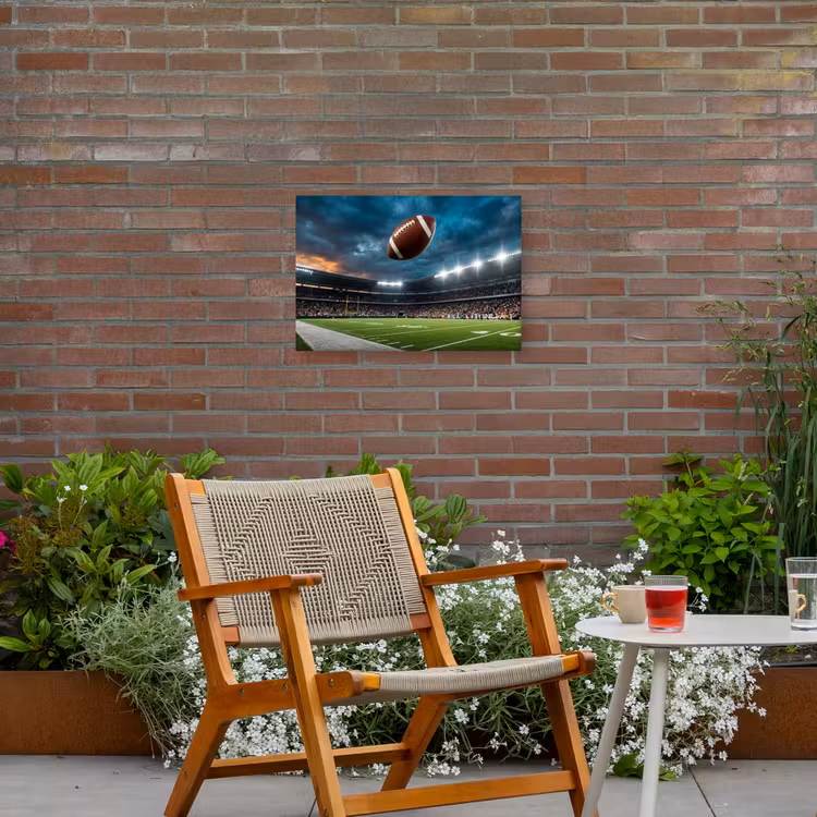 Football - Bal - Stadion - Sport Tuinposter op houten frame 2 cm dik klein -sfeer3