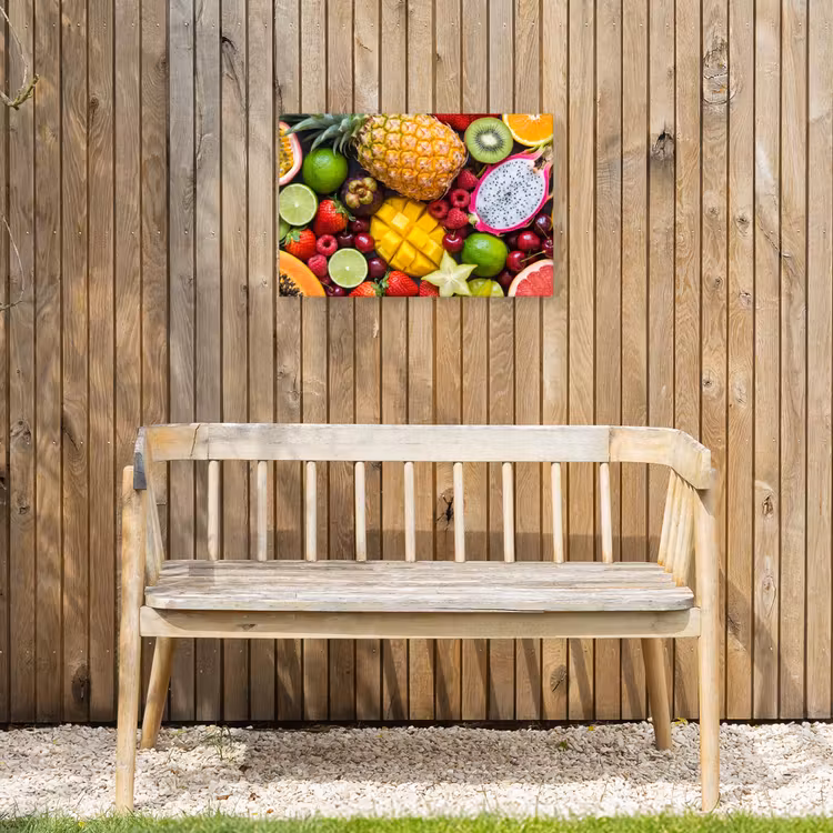 Fruit - Assortiment - Vers - Gezond - Kleurrijk Tuinposter op houten frame 2 cm dik klein -sfeer4