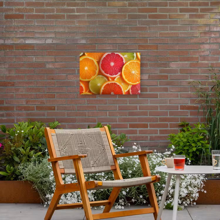 Fruit - Kleurrijk - Close up Tuinposter op houten frame 2 cm dik klein -sfeer3