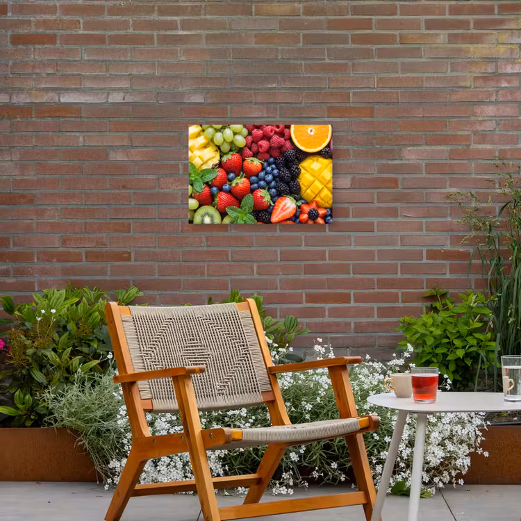 Fruit - Vers - Kleurrijk - Eten Tuinposter op houten frame 2 cm dik klein -sfeer3