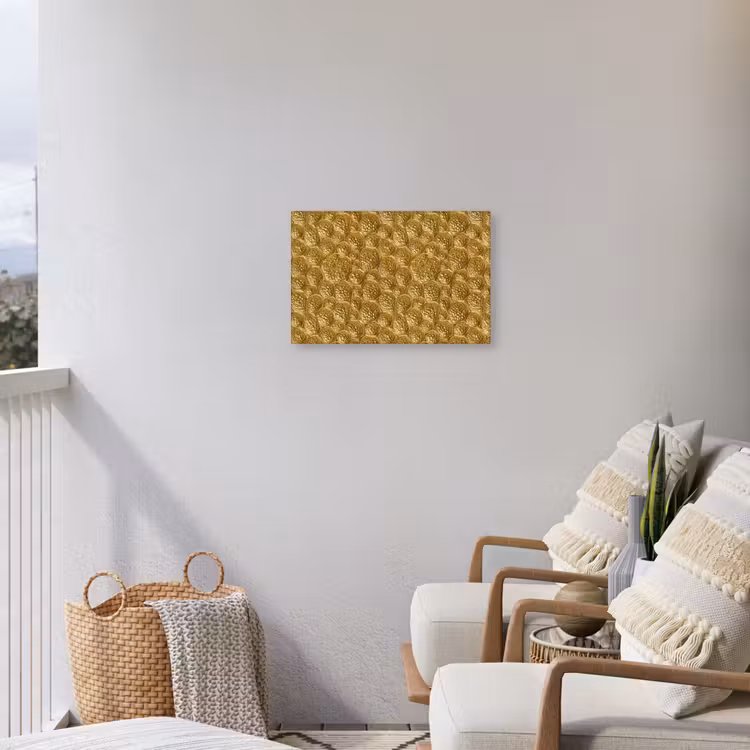 Gehamerd - Mozaïek - Antiek - Goud Tuinposter op houten frame 2 cm dik klein 845 -sfeer1