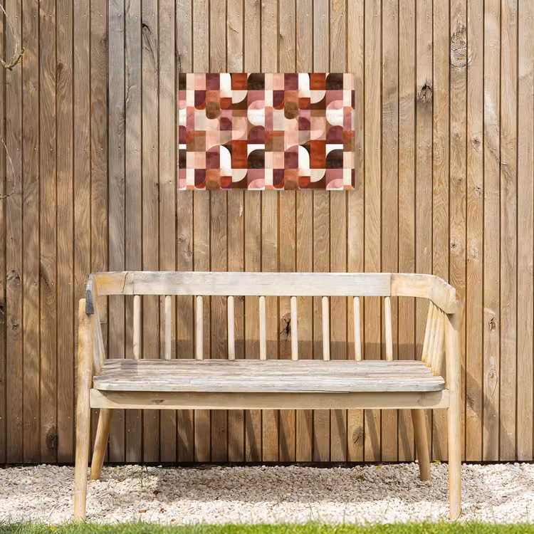 Geometrie - Modern - Retro Tuinposter op houten frame 2 cm dik klein 845 -sfeer4
