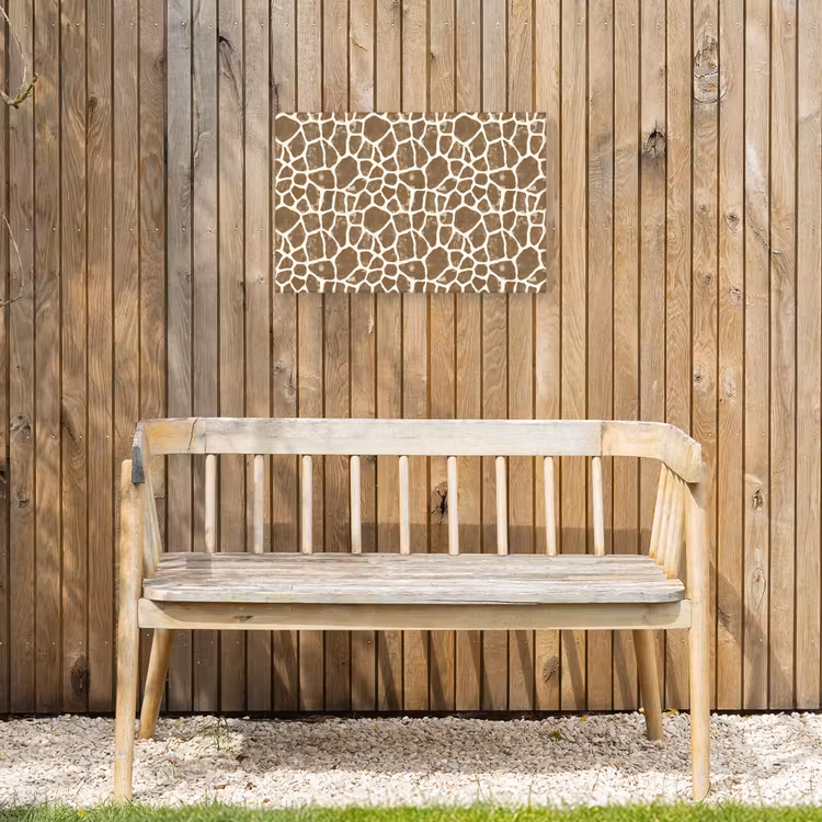 Giraf - Klassiek - Bruin Tuinposter op houten frame 2 cm dik klein 845 -sfeer4