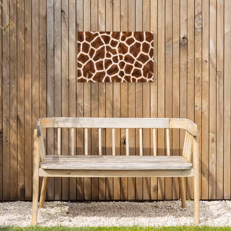 Giraf - Vacht - Klassiek - Bruin Tuinposter op houten frame 2 cm dik klein -sfeer4