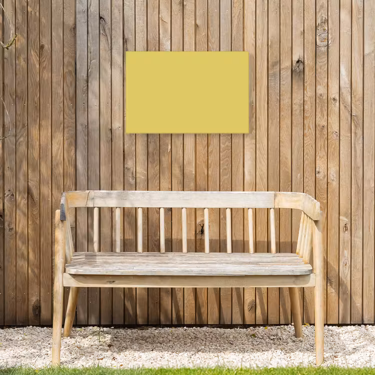 Golden - Ochre - Geel Tuinposter op houten frame 2 cm dik klein 845 -sfeer4