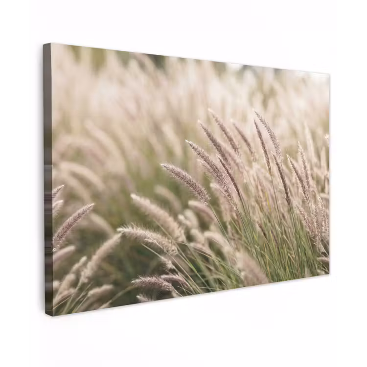 Gras - Close up - Groen Tuinposter op houten frame 2 cm dik klein -3d