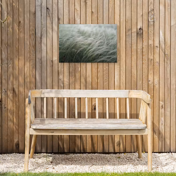Gras - Wazig - Natuur - Groen - Zacht Tuinposter op houten frame 2 cm dik klein -sfeer4