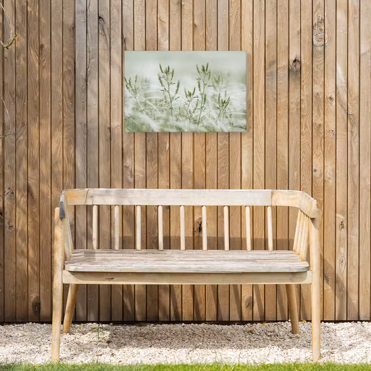 Grassen - Minimalistisch - Groen Tuinposter op houten frame 2 cm dik klein -sfeer4