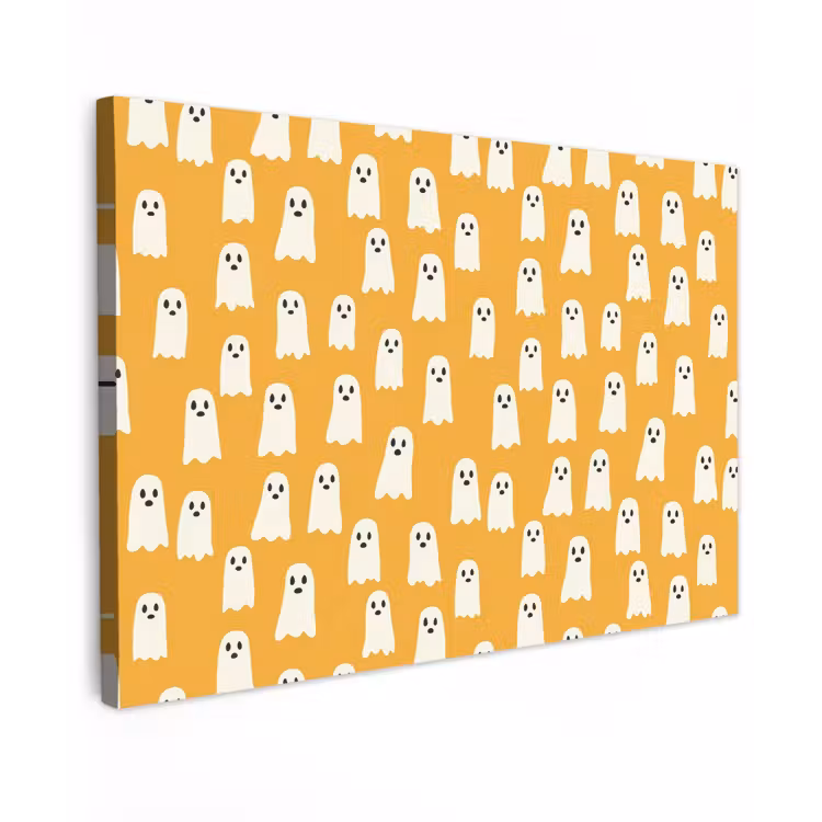 Halloween - Spookjes - Oker Tuinposter op houten frame 2 cm dik klein 845 -3d