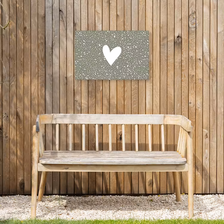 Hart - Design - Liefde Tuinposter op houten frame 2 cm dik klein -sfeer4