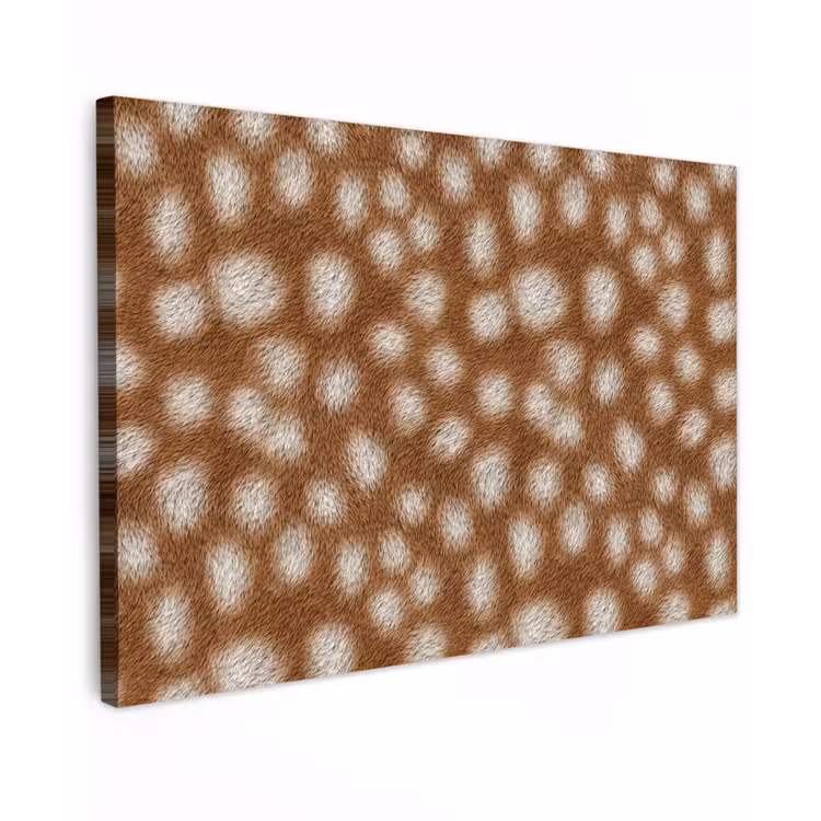 Hert - Bruin - Vacht Tuinposter op houten frame 2 cm dik klein 845 -3d