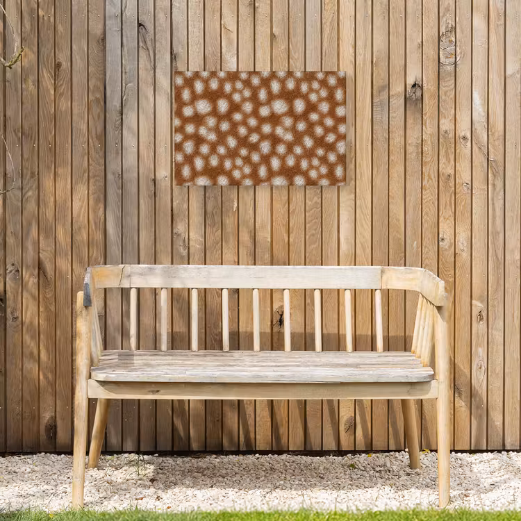 Hert - Bruin - Vacht Tuinposter op houten frame 2 cm dik klein 845 -sfeer4