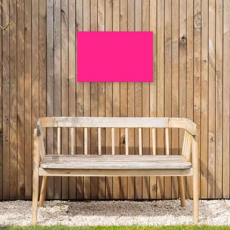 Hot - Fuchsia - Roze Tuinposter op houten frame 2 cm dik klein 845 -sfeer4