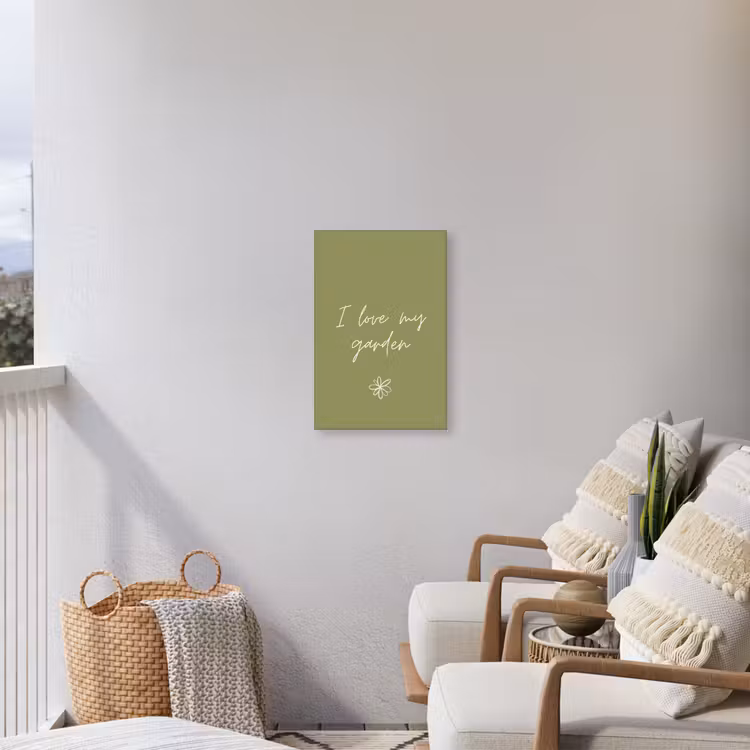 I Love My Garden Tuinposter op houten frame 2 cm dik klein -sfeer1