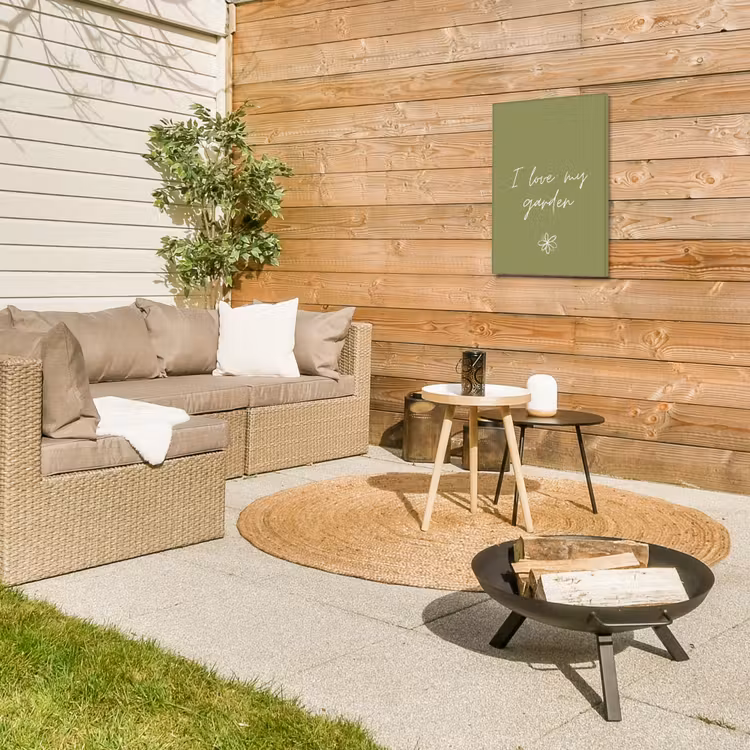 I Love My Garden Tuinposter op houten frame 2 cm dik klein -sfeer2