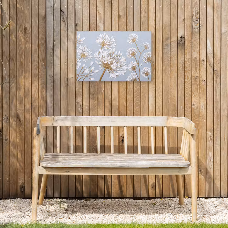 Illustratie - Bloemen - Blauw Tuinposter op houten frame 2 cm dik klein -sfeer4