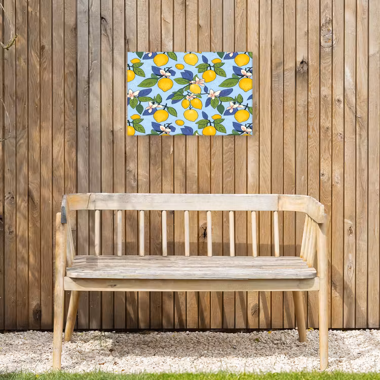 Illustratie - Citroen - Patroon Tuinposter op houten frame 2 cm dik klein 845 -sfeer4