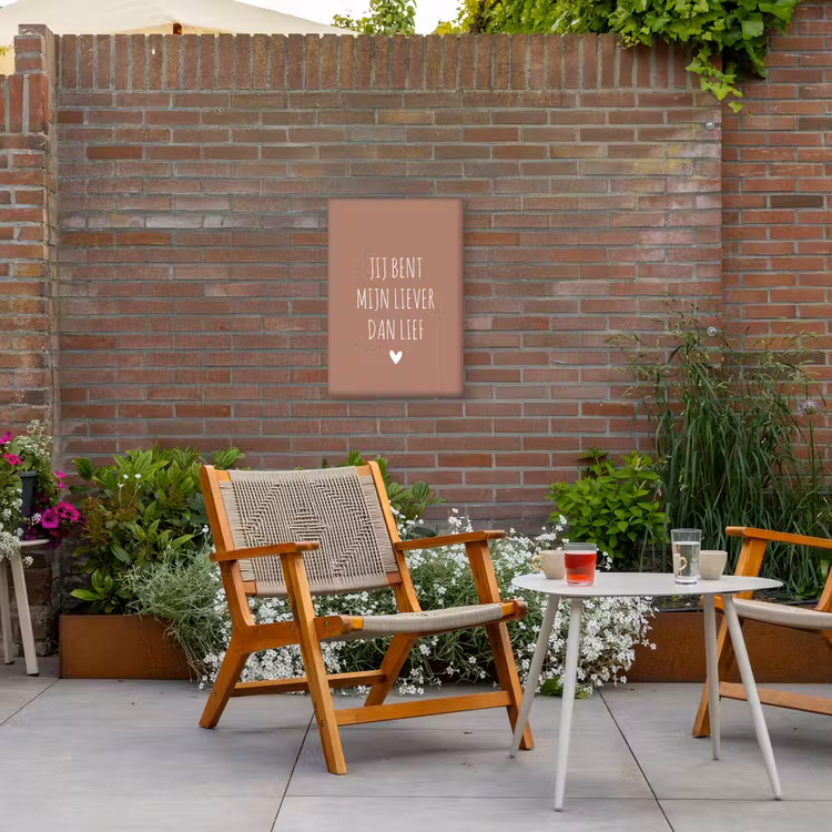 Jij bent mijn liever dan lief - Spreuken - Quotes Tuinposter op houten frame 2 cm dik klein -sfeer3