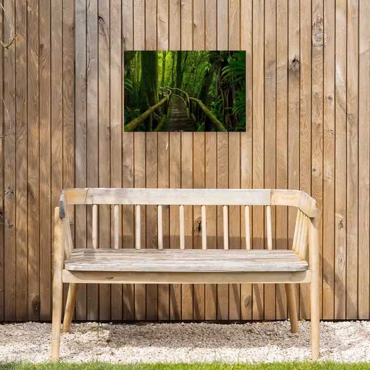 Jungle - Brug - Mos - Natuur - Tropisch Tuinposter op houten frame 2 cm dik klein -sfeer4
