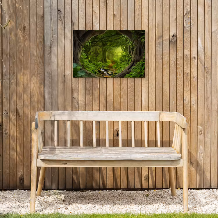 Jungle - Groen - Natuur - Tropisch - Planten Tuinposter op houten frame 2 cm dik klein -sfeer4