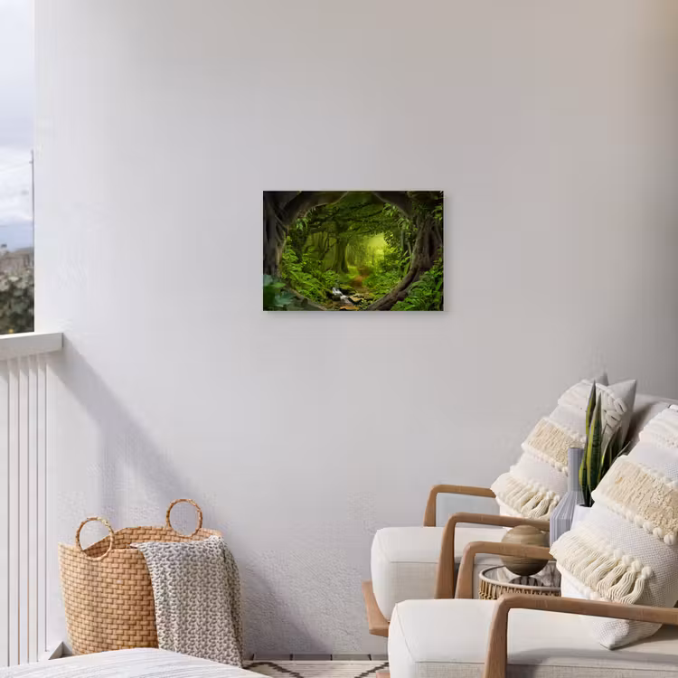 Jungle - Groen - Natuur - Tropisch - Planten Tuinposter op houten frame 2 cm dik klein -sfeer1