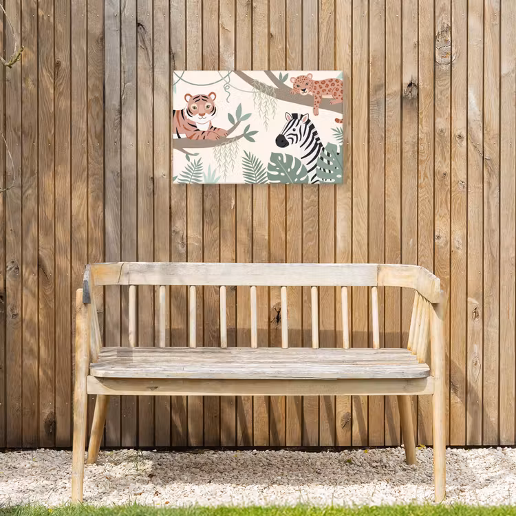 Jungle - Rustiek - Pastel Tuinposter op houten frame 2 cm dik klein -sfeer4