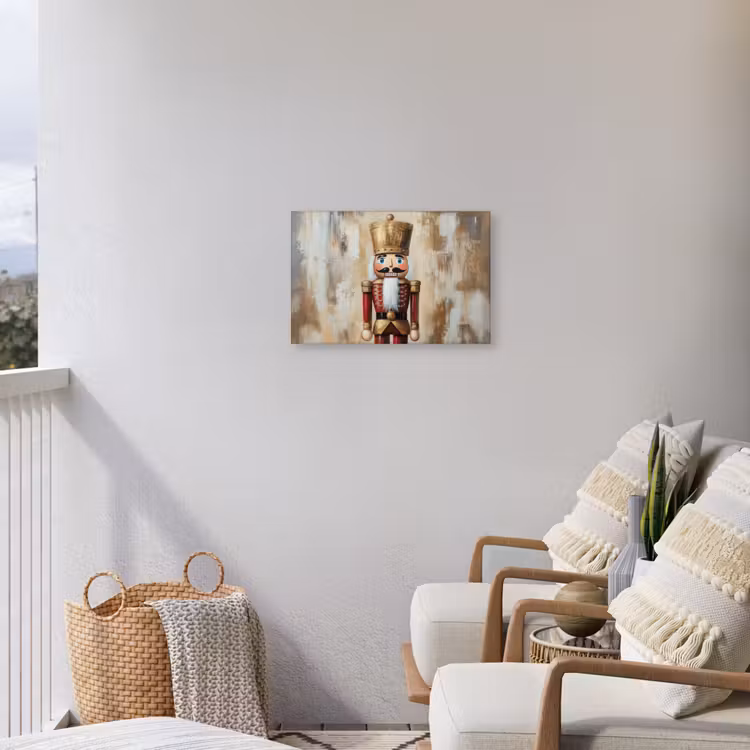Kerst - Poppetje - Abstract Tuinposter op houten frame 2 cm dik klein -sfeer1