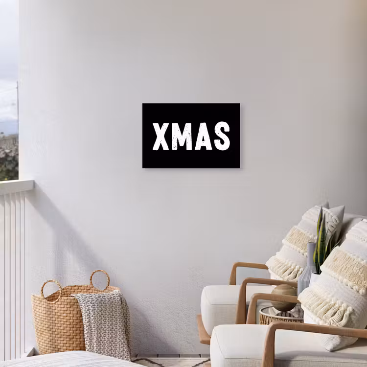 Kerst - Quotes - Xmas - Zwart - Feestdagen Tuinposter op houten frame 2 cm dik klein -sfeer1