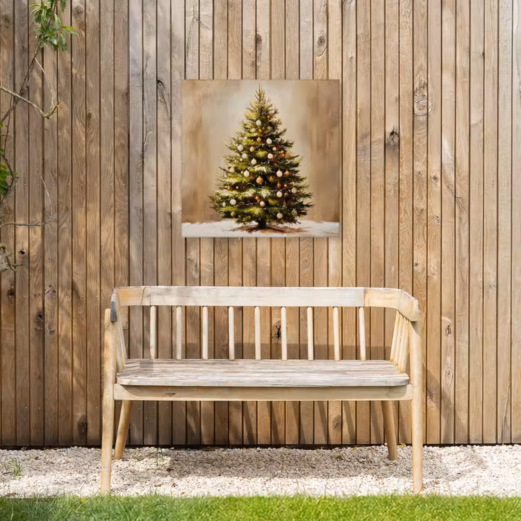 Kerst - Sfeer - Groen Tuinposter op houten frame 2 cm dik middel -sfeer4