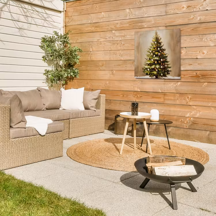 Kerst - Sfeer - Groen Tuinposter op houten frame 2 cm dik middel -sfeer2