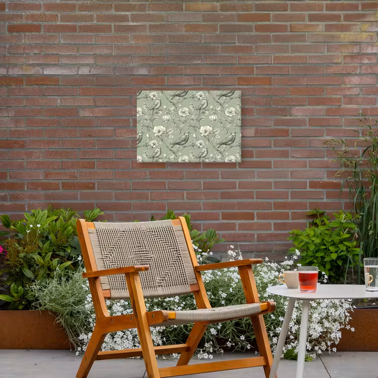 Klassiek - Botanisch - Groen Tuinposter op houten frame 2 cm dik klein 845 -sfeer3