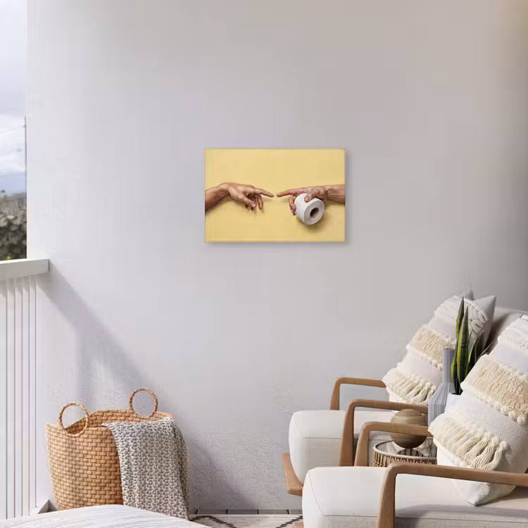 Klassiek - Kunst - Humor Tuinposter op houten frame 2 cm dik klein -sfeer1