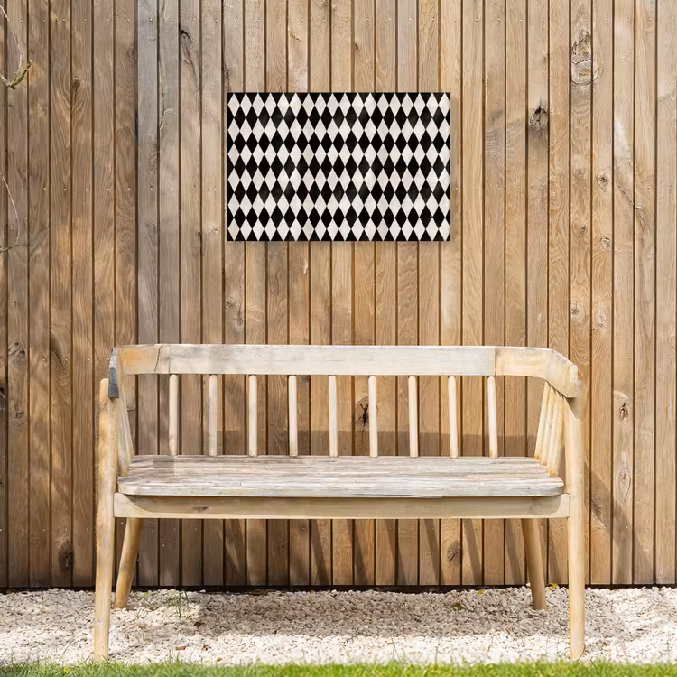 Klassiek - Patroon - Zwart Tuinposter op houten frame 2 cm dik klein 845 -sfeer4