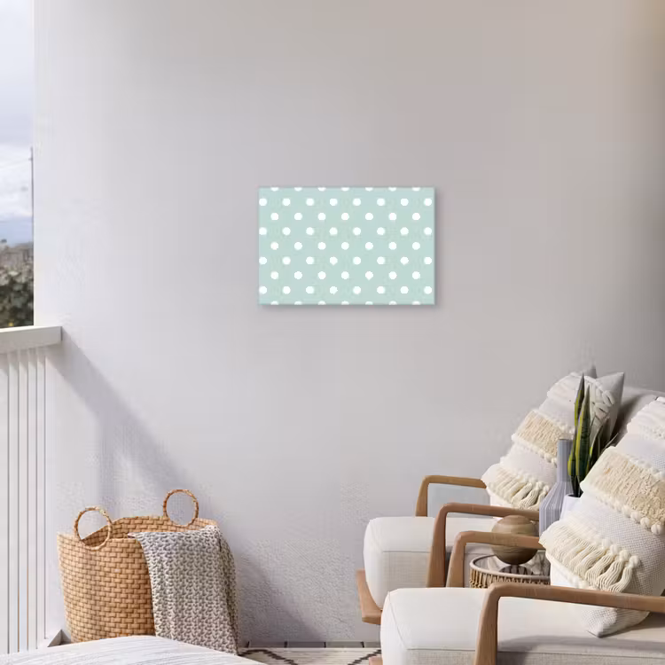 Klassiek - Polka - Groen Tuinposter op houten frame 2 cm dik klein 845 -sfeer1