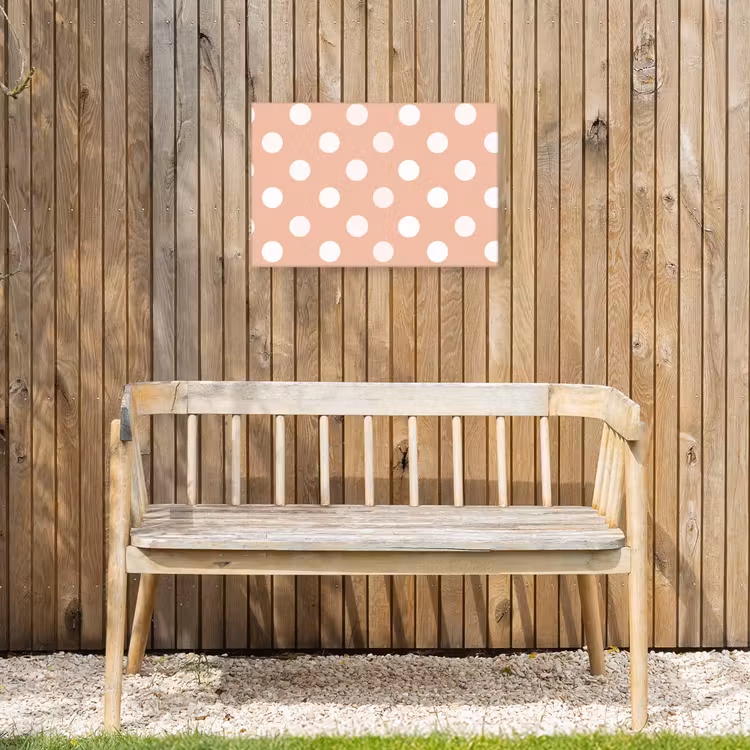 Klassiek - Polka - Perzik Tuinposter op houten frame 2 cm dik klein 845 -sfeer4