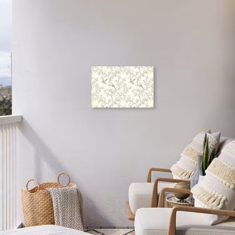Klassiek - Vogels - Groen Tuinposter op houten frame 2 cm dik klein 845 -sfeer1