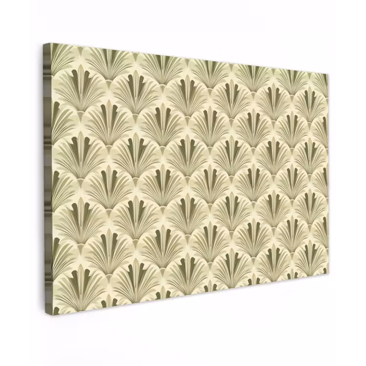 Klassiek - Waaier - Groen Tuinposter op houten frame 2 cm dik klein 845 -3d