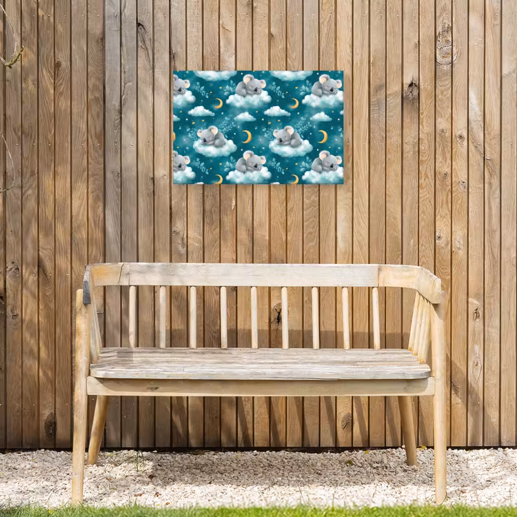 Koala's - Betoverend - Blauw Tuinposter op houten frame 2 cm dik klein 845 -sfeer4