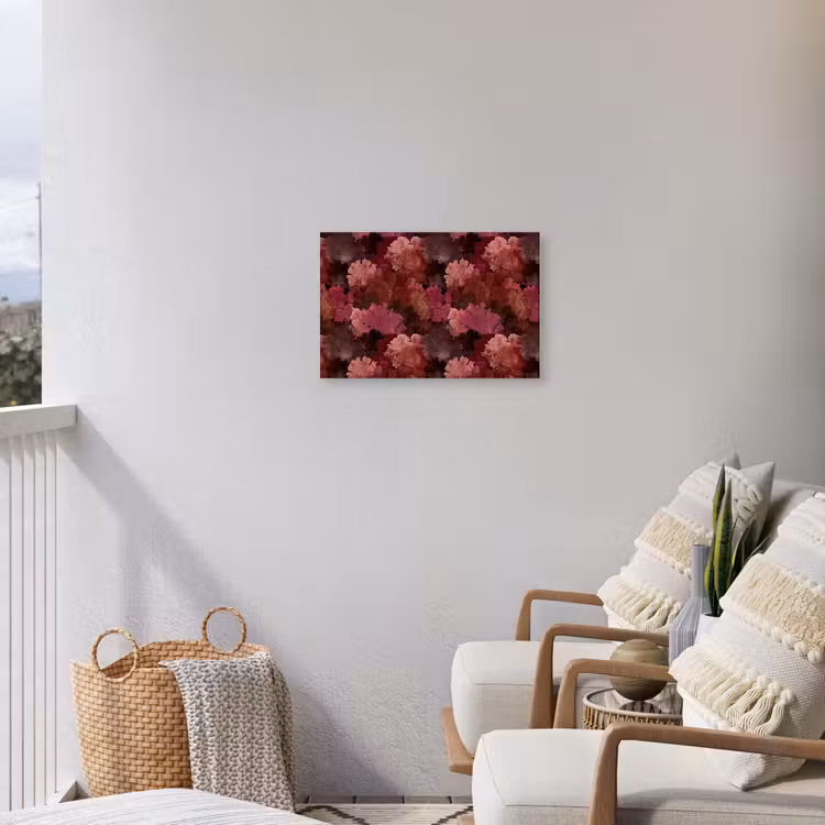 Koraal - Textuur - Kleurrijk Tuinposter op houten frame 2 cm dik klein 845 -sfeer1